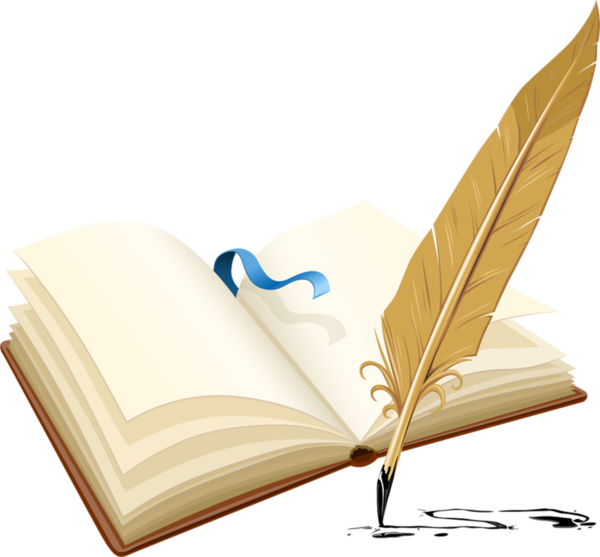 Livre D'or - Pen And A Book (600x557), Png Download