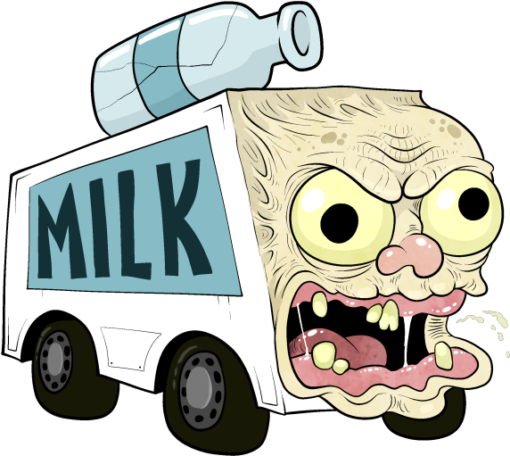 The Milk Truck - Milk Truck Png (600x526), Png Download
