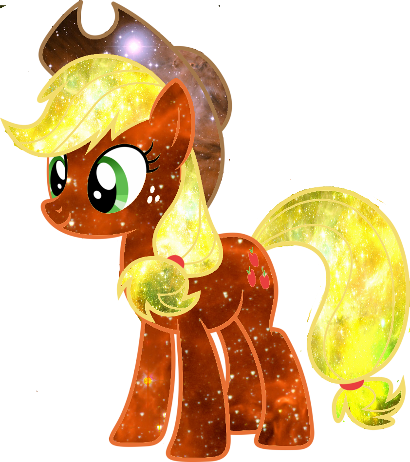 Galaxy Apple Jack Vector By Minkystar-d79jlkt - Mlp Galaxy Applejack (842x949), Png Download