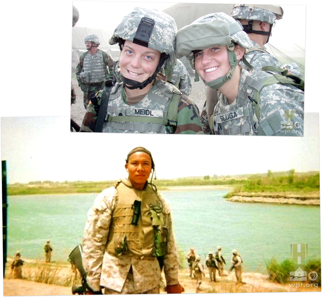Two Photographs Of Americans Serving In The Military - Veteran Coming Home (1316x1300), Png Download