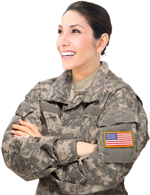 “im Excited About My Next Chapter In Life - Crossed Arms Army Woman (622x800), Png Download