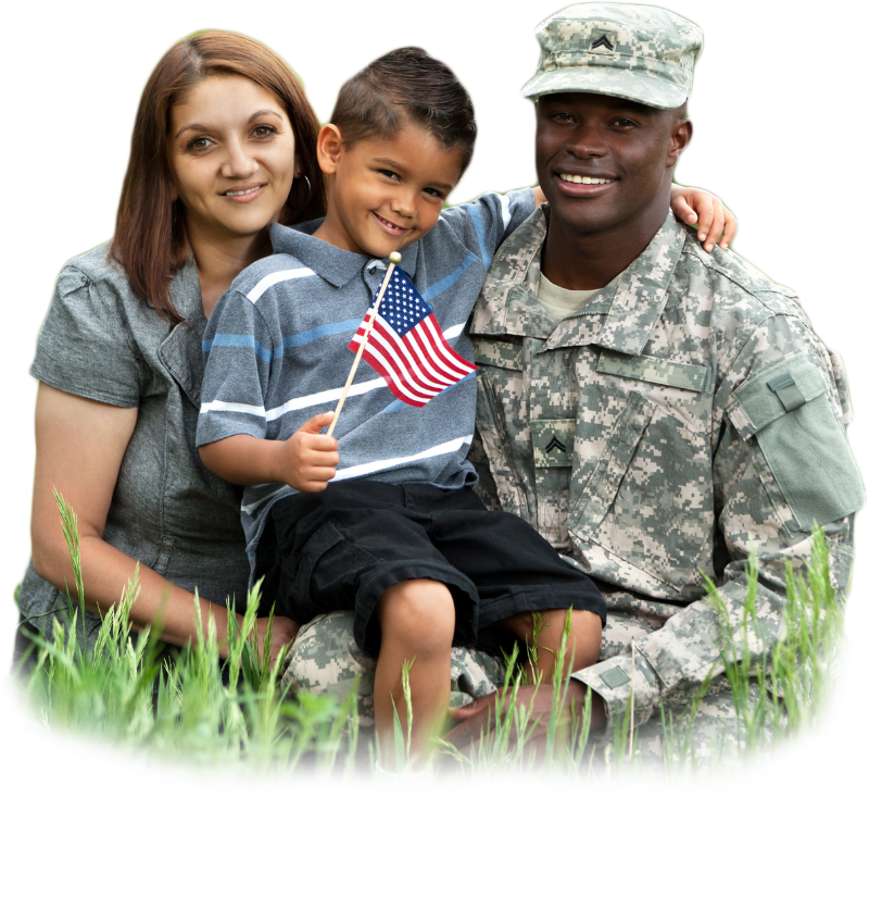 800,000 - Stock Photo Military Family (800x836), Png Download