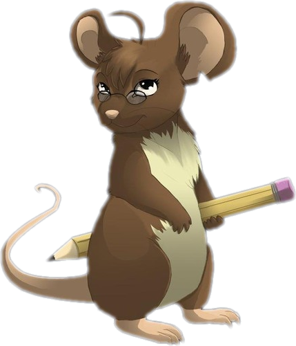 Raton Con Lentes Animado (429x500), Png Download