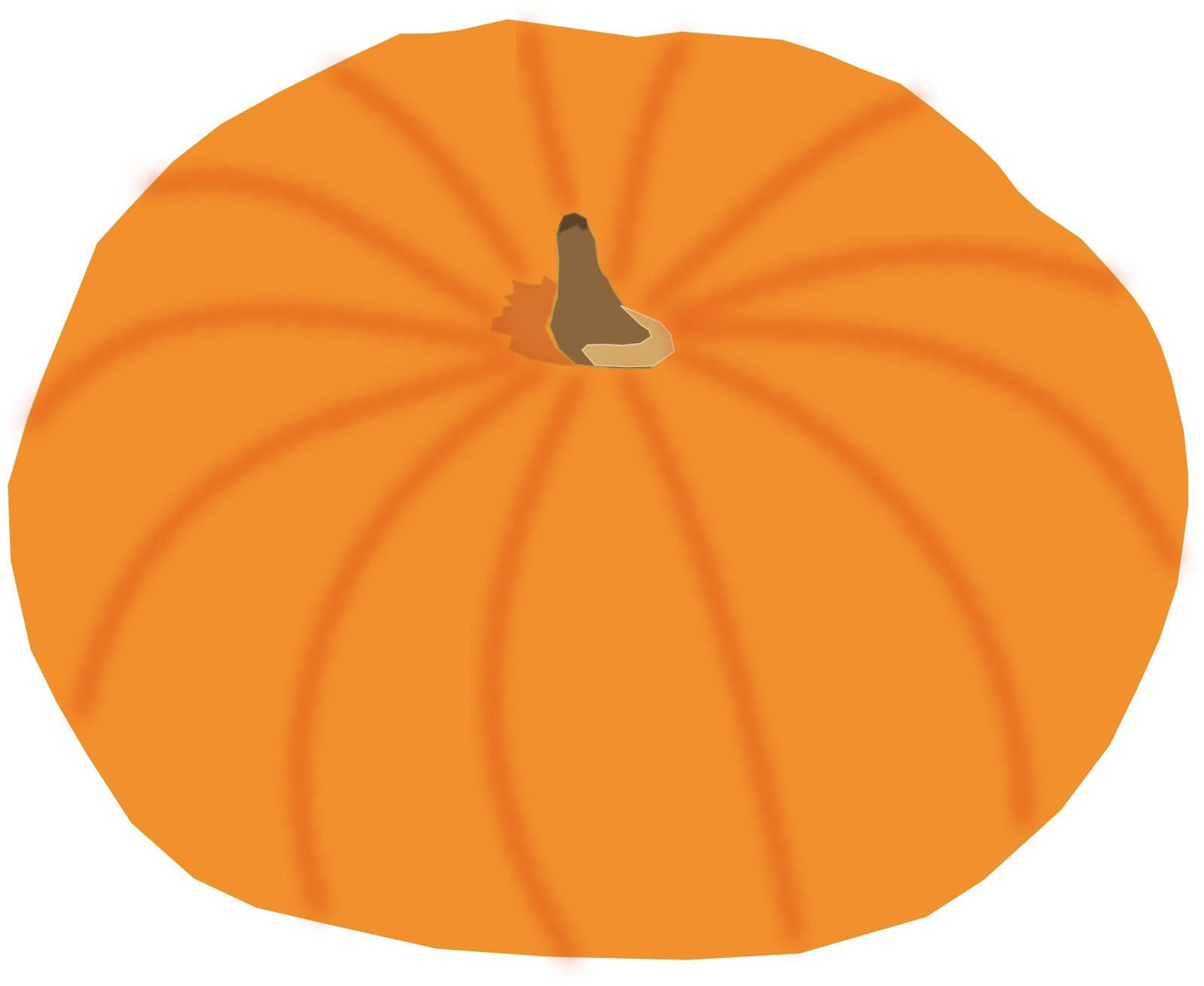Drawing Of A Pumpkin For Halloween - Calabazas De Acción De Gracias (1920x1654), Png Download