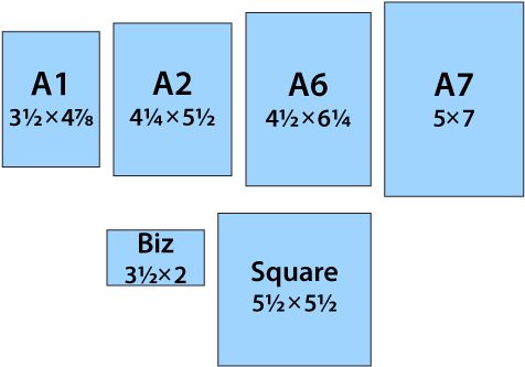 A2 Card Size And Other A Cards Sizes Frompo - Card Sizes (485x342), Png Download