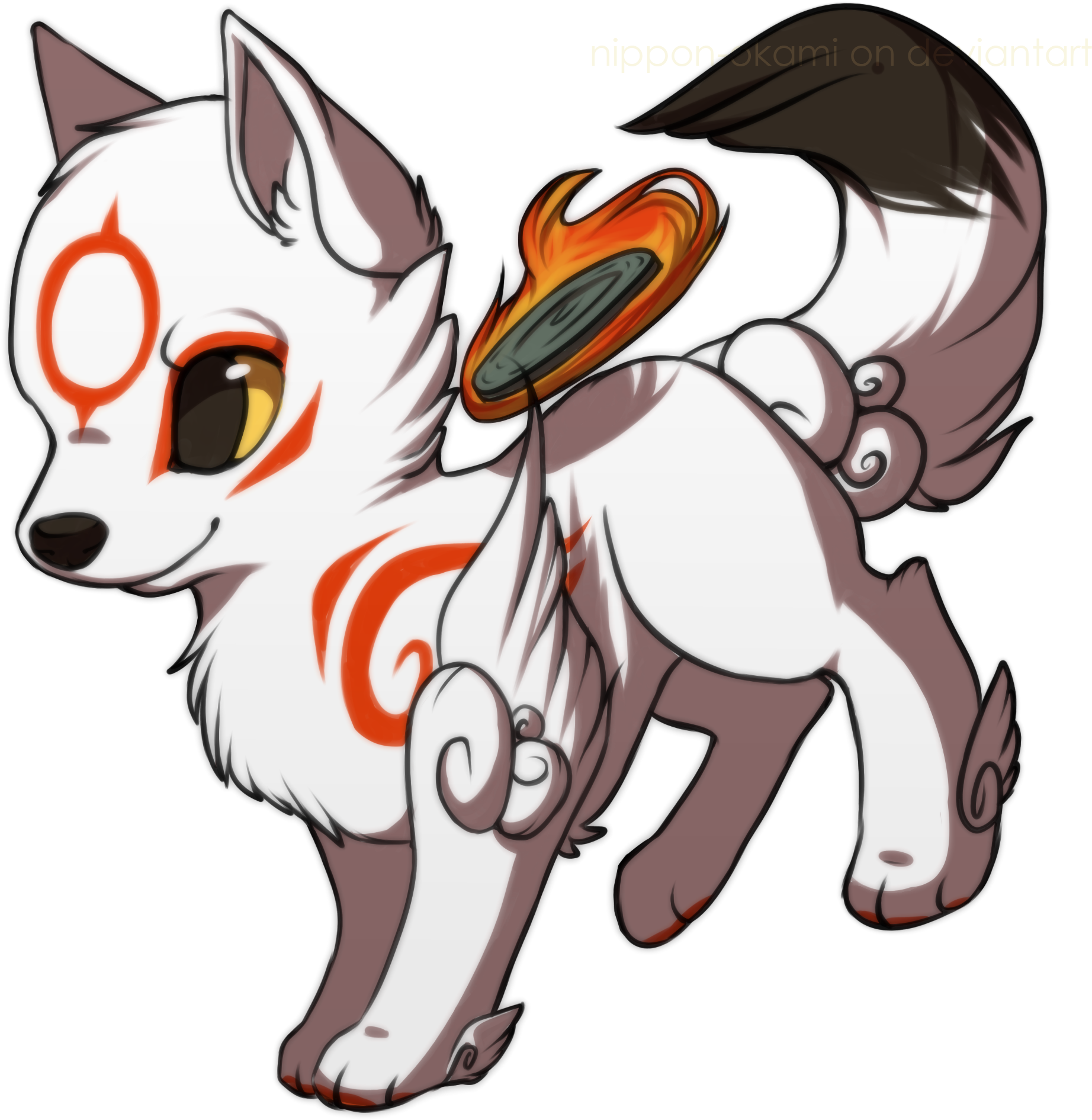 Full Size Of Cute Drawings Of A Wolf Howling Realistic - Cute Chibi Wolf Pups (1908x1928), Png Download