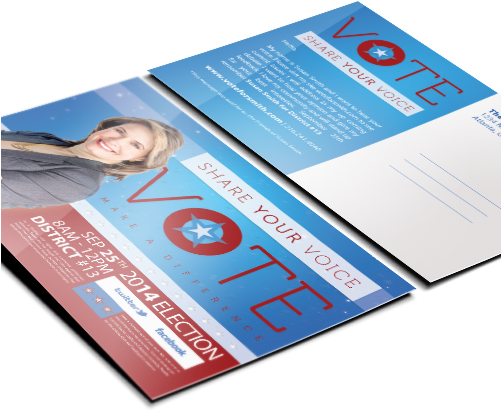 6 X - Political Push Cards (500x500), Png Download