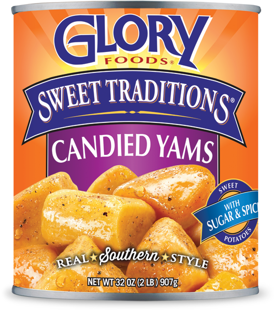 Candied Yams - Glory Foods Sweet Traditions Fried Apples - 14.5 Oz (600x700), Png Download