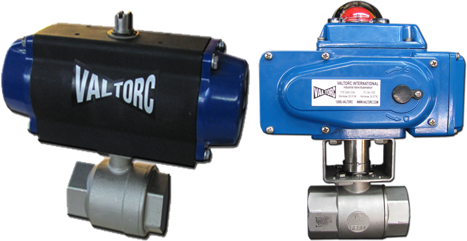 Actuated Full Port Stainless Steel Ball Valve - Automated Ball Valve (998x542), Png Download