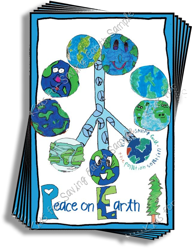 Peace On Earth Greeting Cards - Illustration (883x883), Png Download