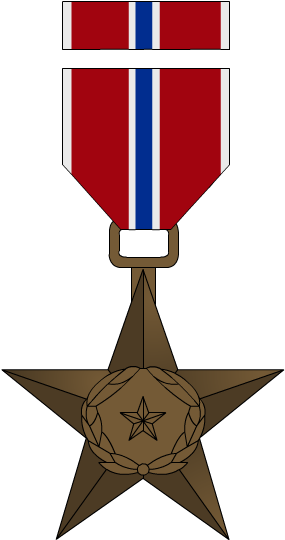 Bronze Star - Clipart Blue Star Red (301x554), Png Download
