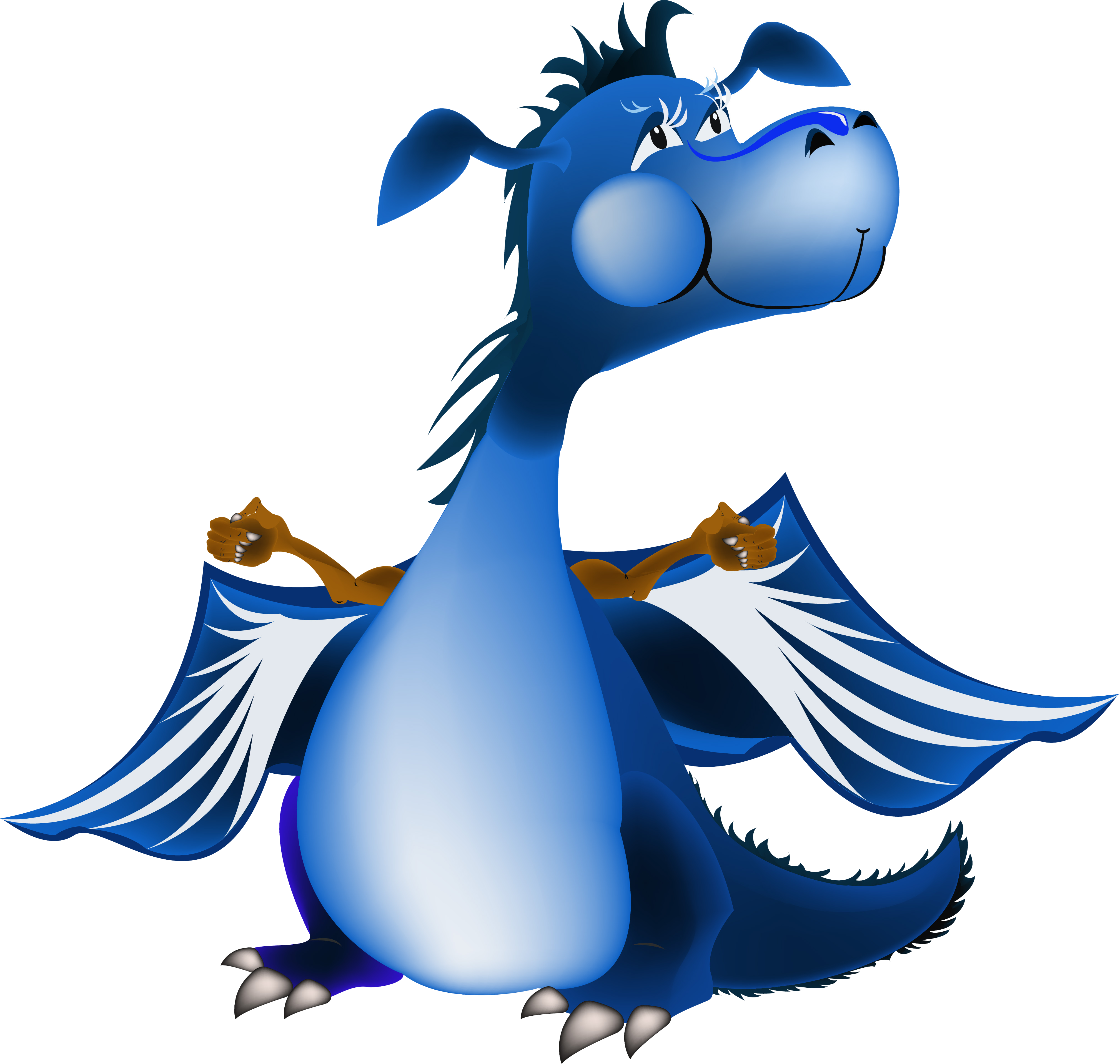 Dragon - Free Cartoon Dragon Blue (4033x3833), Png Download