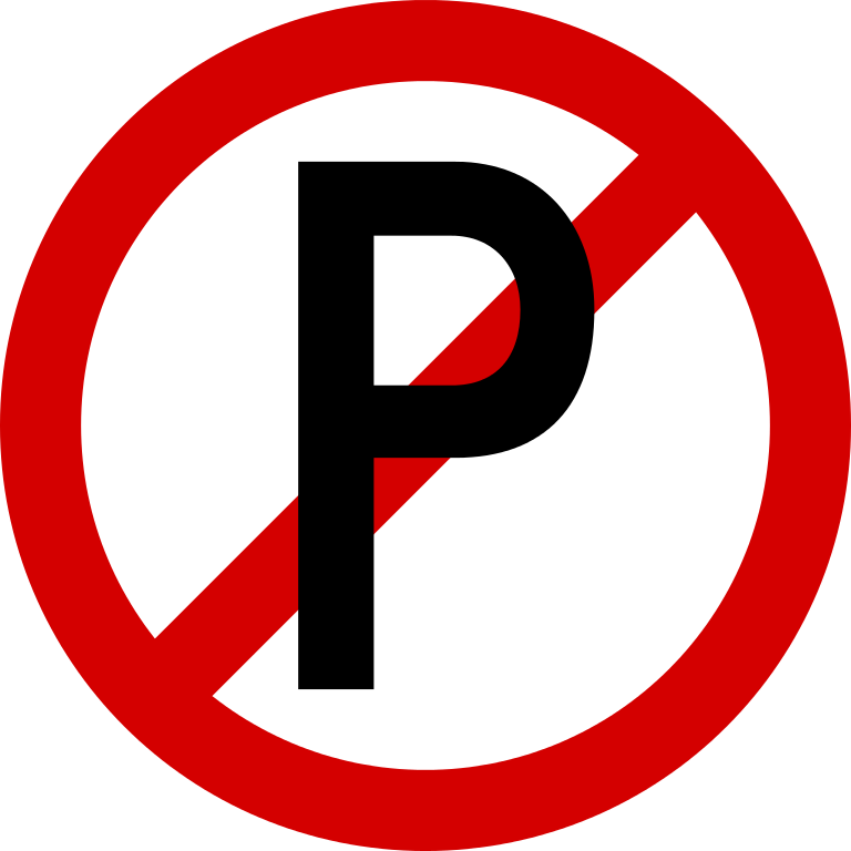 File - South Africa - No Parking - Svg - Wikimedia - No Parking Sign Png (768x768), Png Download