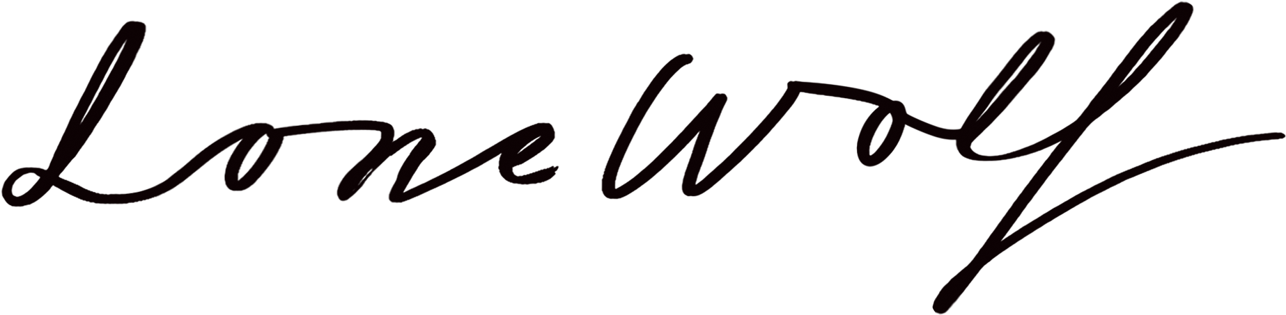 Lone Wolf Text Logo (1855x472), Png Download