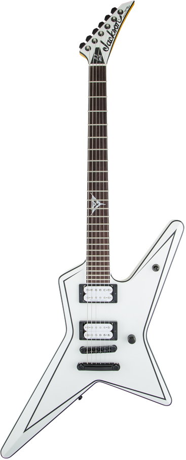 Usa Signature Gus G - Jackson Gus G. Star Signature In Satin White (367x904), Png Download