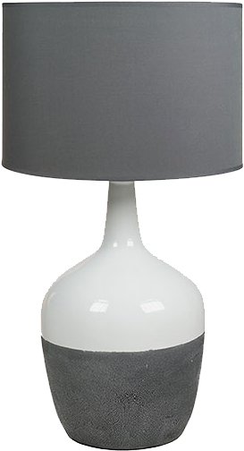 5612 Lampara Blanca Gris - Fashion Manufacturer Lamps - Desk Lamp White Grey (600x600), Png Download