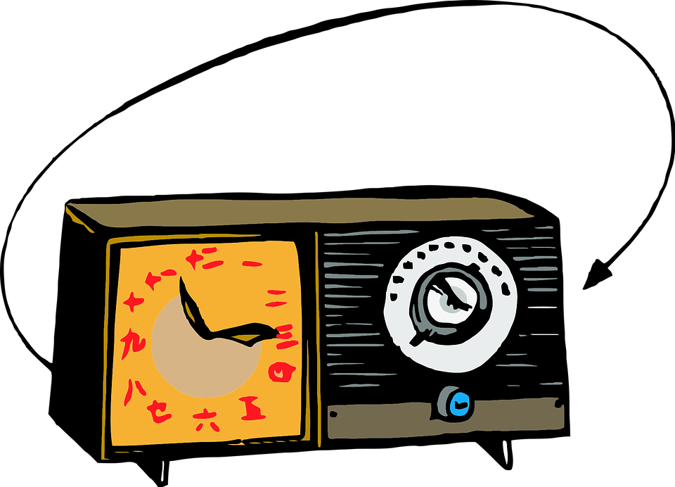 Radiocommunication Cliparts - Old Radio Cartoon Png (960x692), Png Download