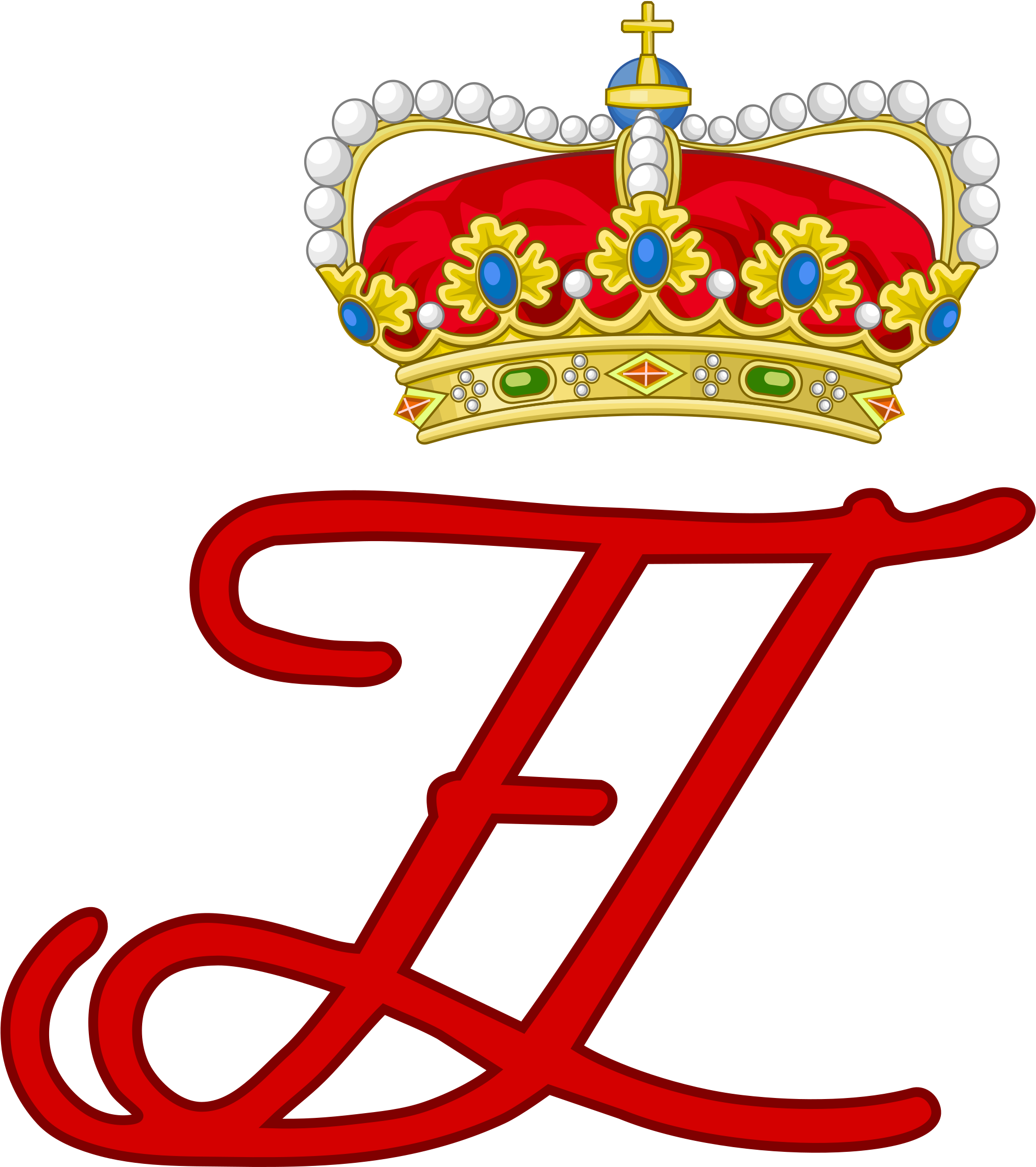 Monograma Conjunto De Filipe E Letícia Como Príncipes - Spanish Heraldry (2000x2250), Png Download