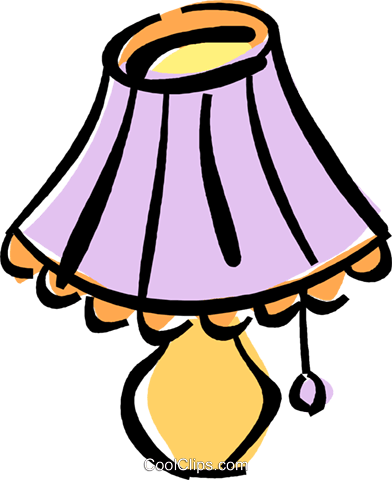 Lámpara De Mesa Libres De Derechos Ilustraciones De - Abajur Ilustração (392x480), Png Download