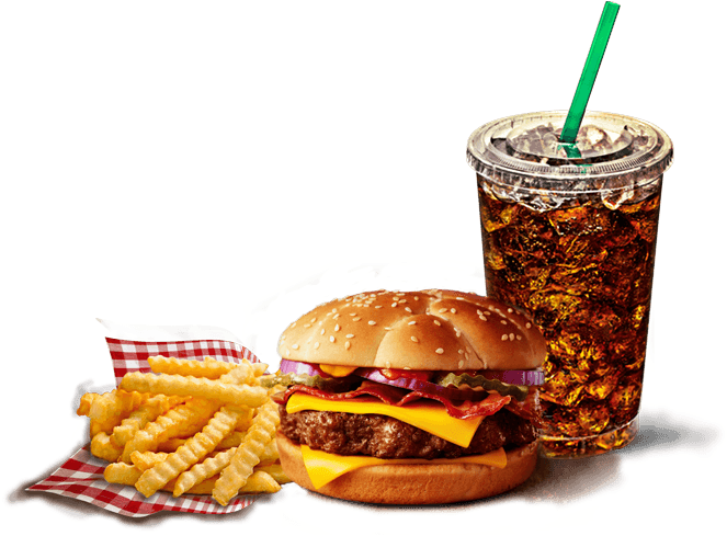Cheeseburger Combo - アイス コーヒー カップ 蓋 (662x500), Png Download