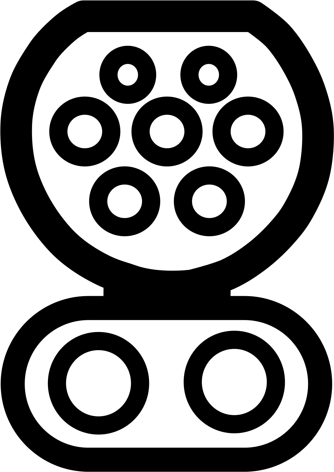 Open - Ev Sae Combo Plug (2000x2828), Png Download