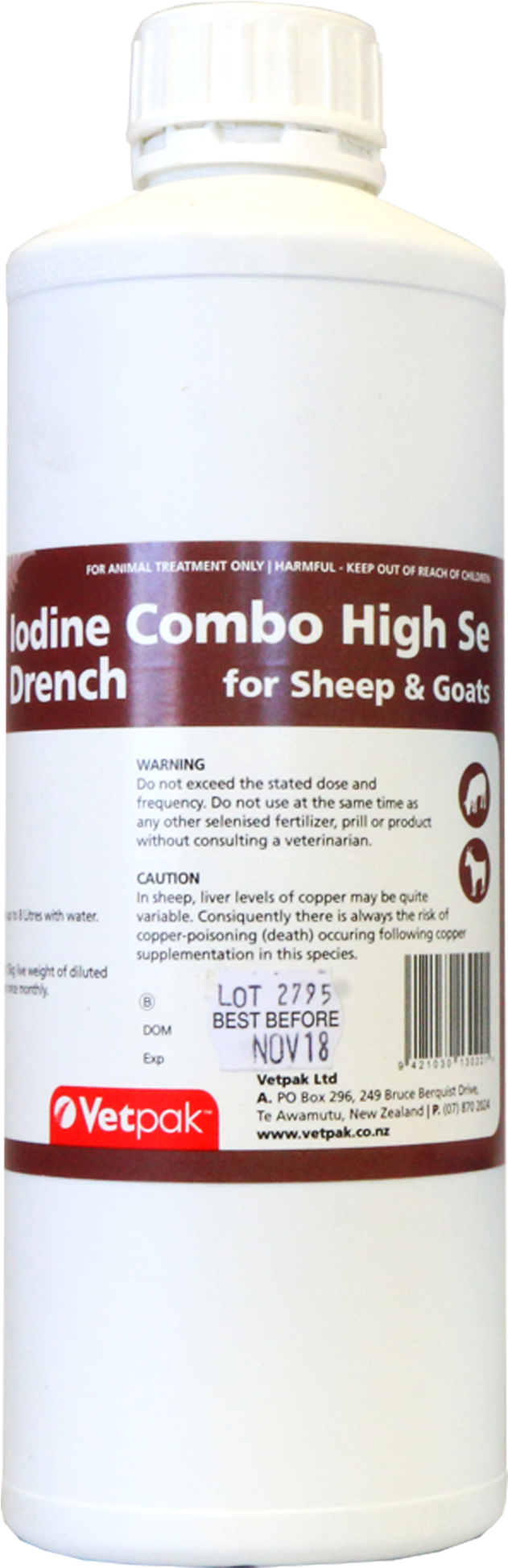 Iodine Combo Drench - Cylinder (984x2365), Png Download