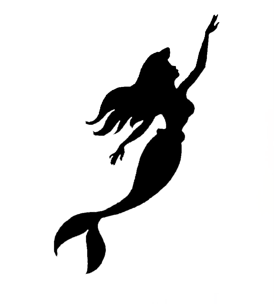 Little Mermaid Silhouette (900x1000), Png Download