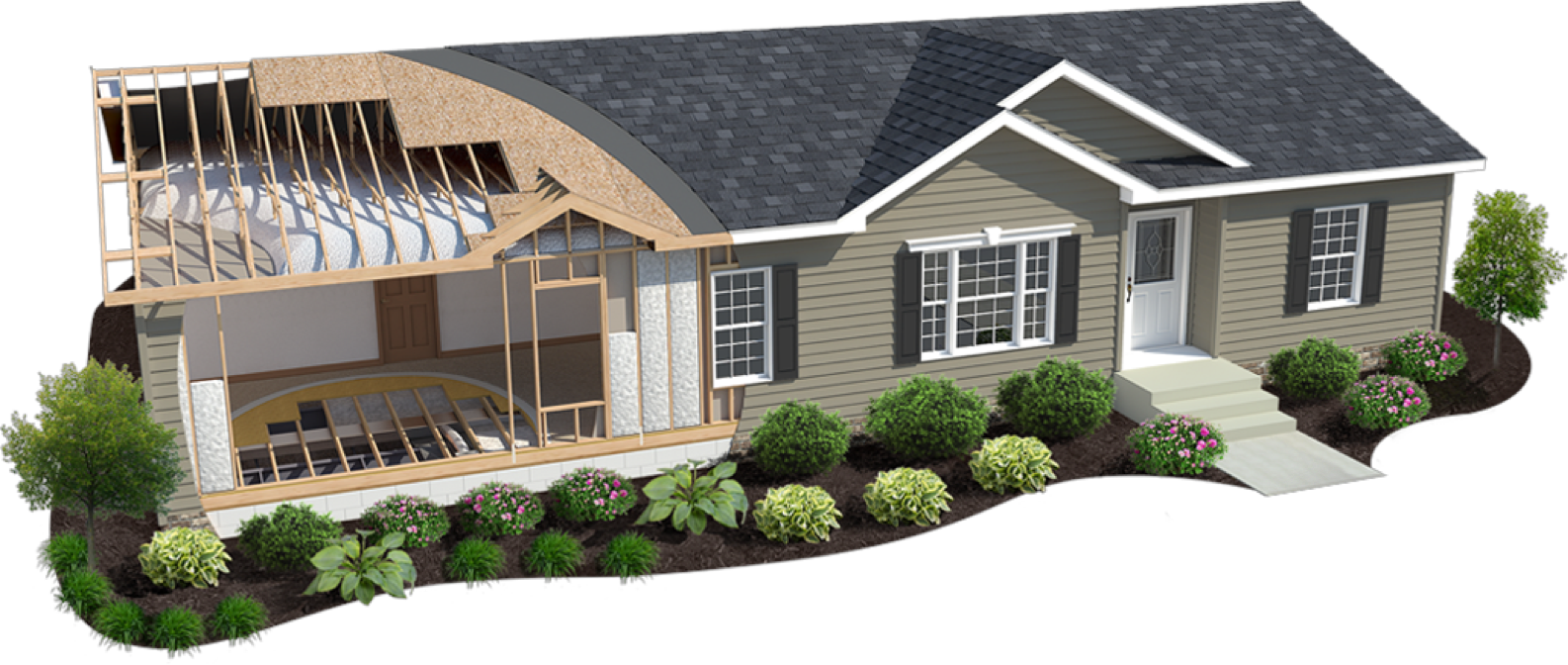 Energy Smart Home Rendering - Clayton Homes (1586x672), Png Download