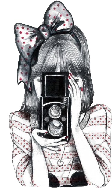 Download Brushes Com Fundo Transparente Para Photoscape Girl With Camera Drawing Full Size Png Image Pngkit