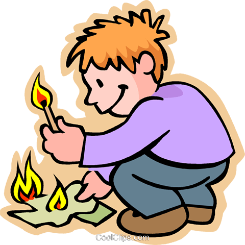 Niño De Fuego De Iluminación Libres De Derechos Ilustraciones - Starting A Fire (480x480), Png Download