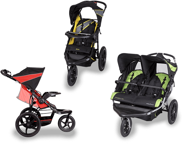 Joggers - Baby Trend Navigator Lite Double Jogger Stroller, Lincoln (649x504), Png Download