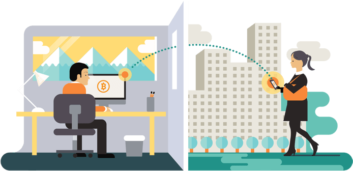 Mobile Payments Made Easy - Bitcoin Pay (700x347), Png Download