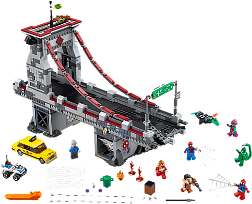 Web Warriors Ultimate Bridge Battle - Lego: Marvel Super Heroes: Spider-man : Web Warriors (600x450), Png Download