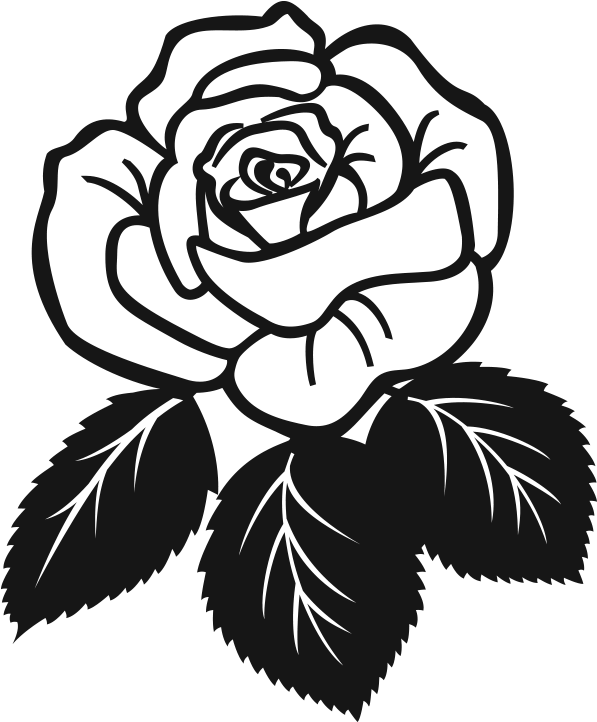 Sticker Auto Rose De L Amour Ambiance Sticker Fle03 - Rosas Diseño Dibujos (1200x1200), Png Download