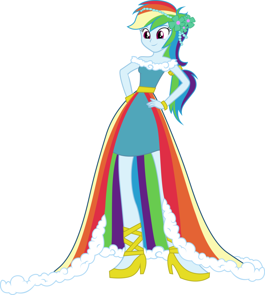 A Canterlot Wedding, Artist - Rainbow Dash Eg Dress (922x1024), Png Download