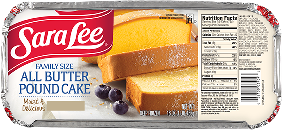 Pin It On Pinterest - Sara Lee Pound Cake (560x560), Png Download