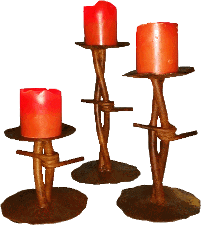 Big Barb Wire Candle Holders - Candle (500x500), Png Download
