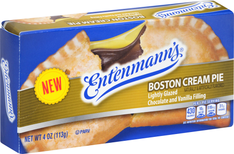 Single Serve Boston Creme Snack Pie - Entenmann's Minis Snack Pies (480x315), Png Download