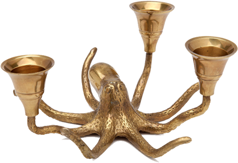 Octopus Candle Holder - Candlestick (1665x1800), Png Download
