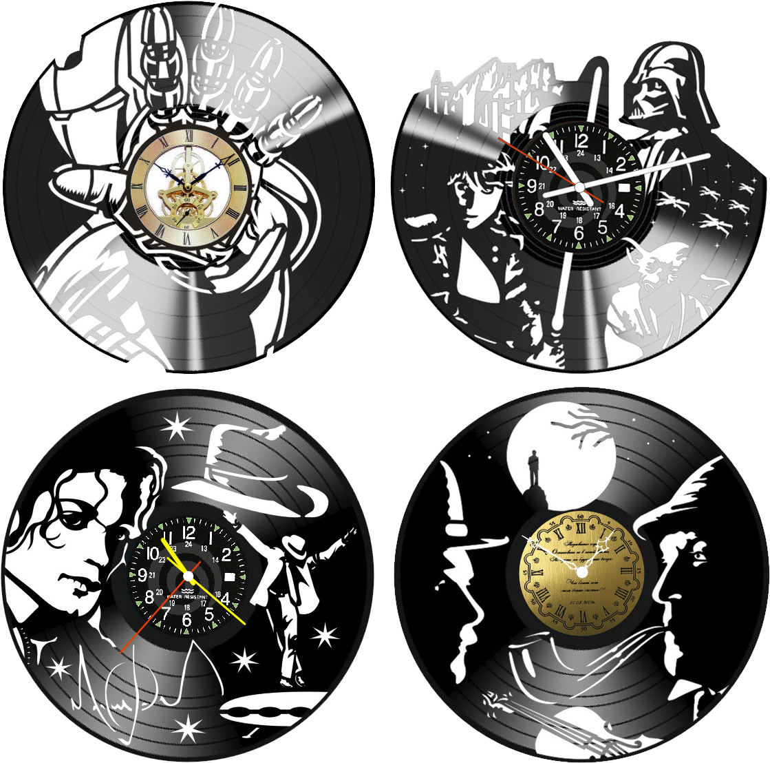 Макет Для Часов - Iron Man Vinyl Record Wall Clock - Get Unique Home (1169x1146), Png Download