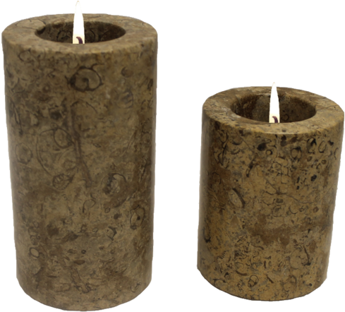 Fossil Stone Tea Light Urn - Tea (560x462), Png Download