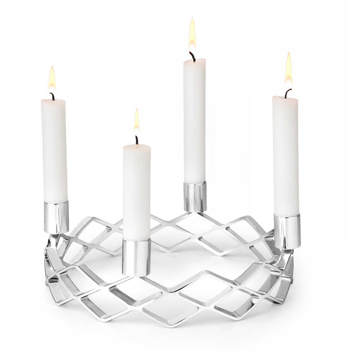 Advent Candle Holder Oe25 5 Silver Plated Karen - Candle (1200x1200), Png Download