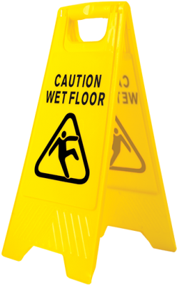 Wet Floor Warning Sign - Signalisation Sur Sol (610x451), Png Download