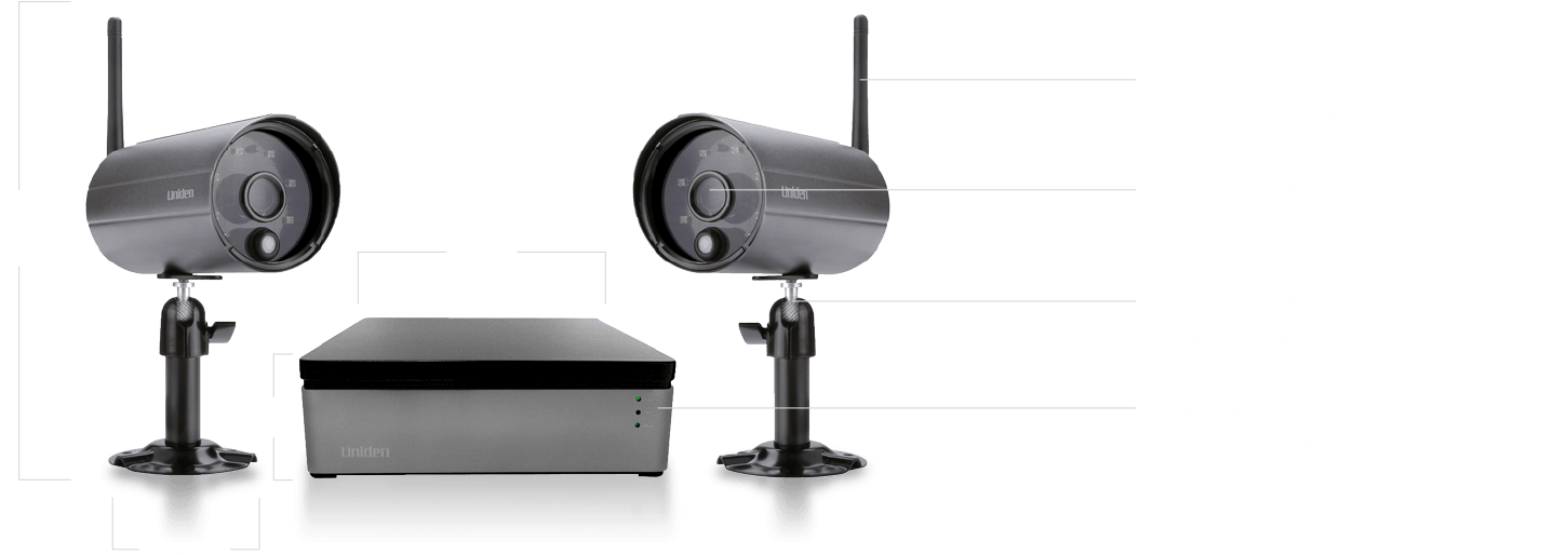 Uniden Wireless Dvr - Uniden Wdvr4-2 With 1 Tb Hard Disk Wireless Dvr (1533x598), Png Download