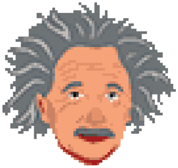 Albert Einstein Never Learned To Swim - Illustration (640x640), Png Download