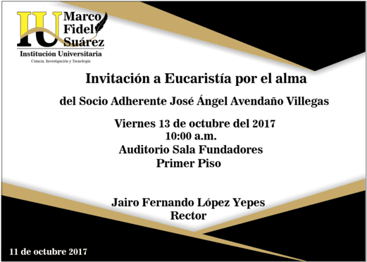 Invitación De Eucaristía Por El Alma - Invitaciones De Egresados Universitarios (638x470), Png Download