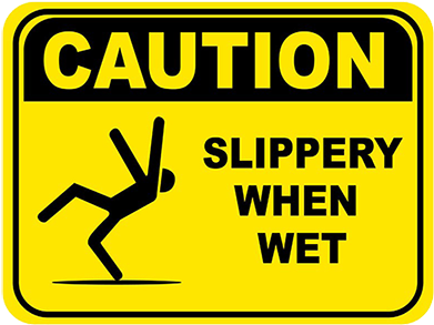 Preventing Slips Trips And Falls - Caution Signs Wet Floor (442x300), Png Download