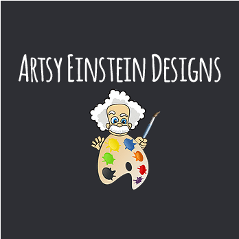 Artsy Einstein Design - Cartoon (400x400), Png Download