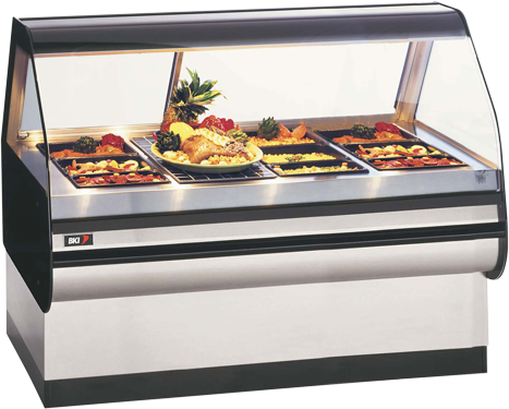 Wdcg 4 Four Well Hot Case Independent Top & Bottom - Hot Food Display Cases (467x375), Png Download