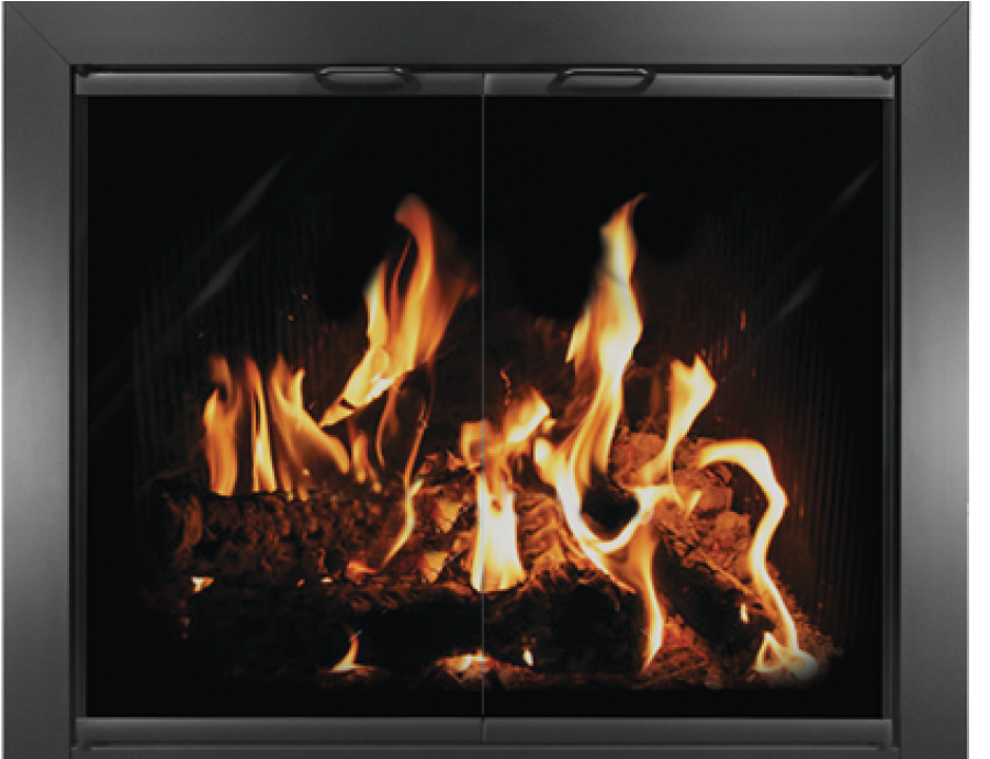Stylish Magnolia Masonry Fireplace Doors With Tempered - Thermo-rite Chalet Fireplace Glass Door (1200x1200), Png Download